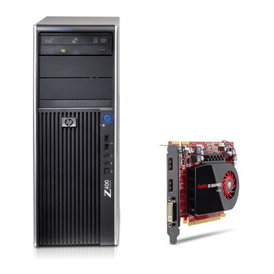 HP Z400 + ATI FirePro V4800 Intel® Xeon® 3000 Sequence W3565 6 GB DDR3-SDRAM Windows 7 Professional Minitower Workstation