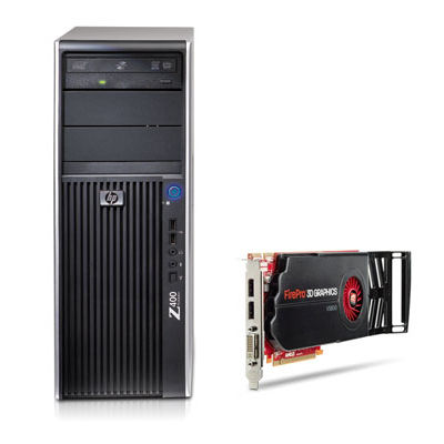 HP Z400 + ATI FirePro V5800 Intel® Xeon® 3000 Sequence W3503 3 GB DDR3-SDRAM Windows 7 Professional Minitower Workstation