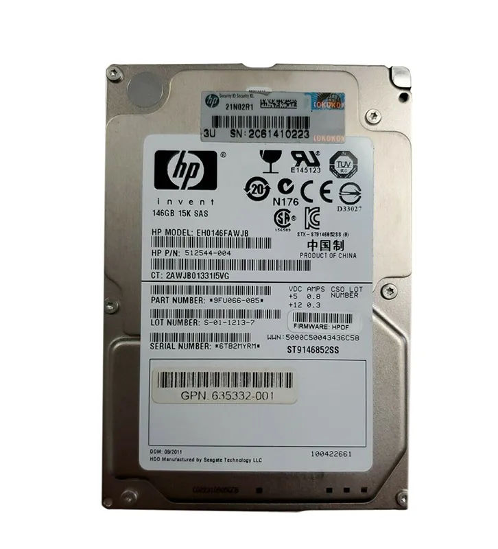 635332-001 - HP 146GB 15000RPM SAS 6Gb/s Hot Swap 2.5-in HDD