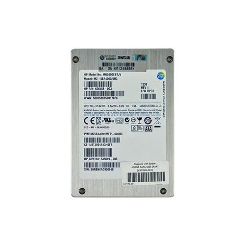 636619-006 - HP 400GB SATA 3Gb/s 2.5-inch MLC Solid State Drive