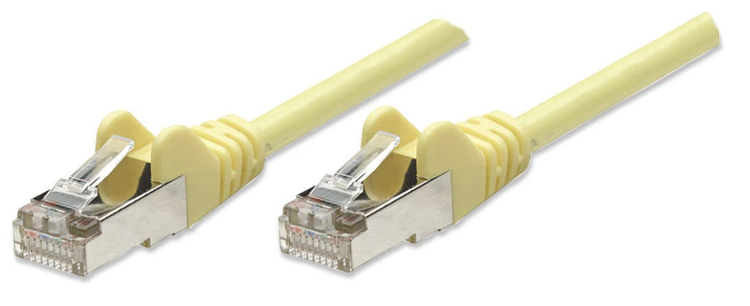 Intellinet Network Patch Cable, Cat5e, 7.5m, Yellow, CCA, F/UTP, PVC, RJ45, Gold Plated Contacts, Snagless, Booted, Polybag