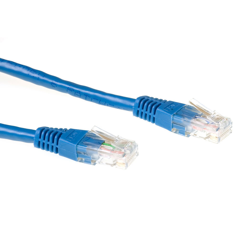 ACT Blue 1.5 meter U/UTP CAT6 patch cable with RJ45 connectors
