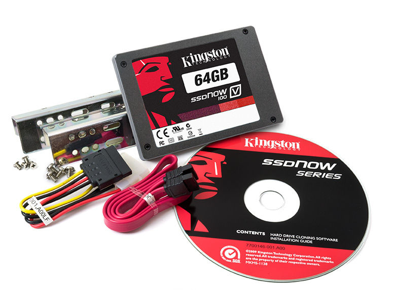 Kingston Technology SSDNow V100 + Desktop Upg. Kit 64 GB 2.5" Serial ATA II