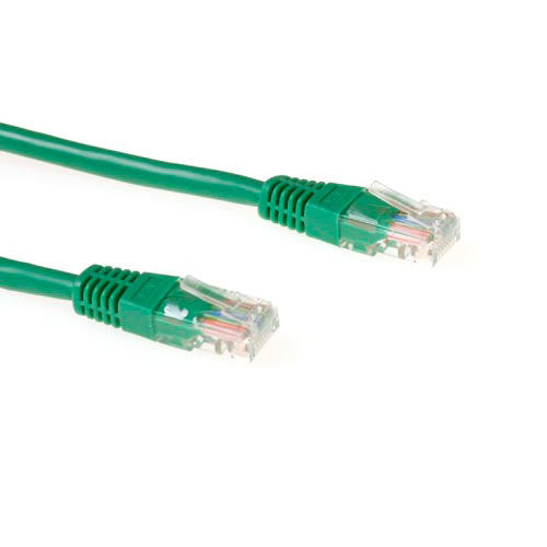 ACT Green 0.5 meter U/UTP CAT5E patch cable with RJ45 connectors