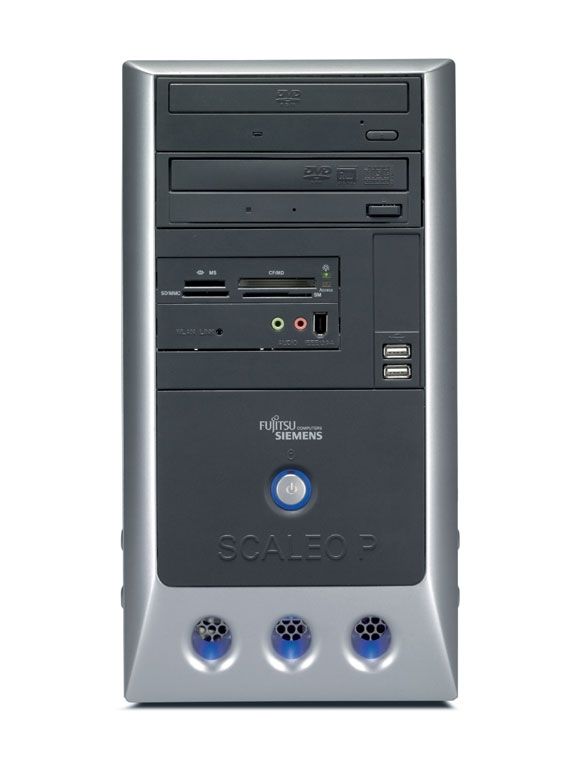 Fujitsu SCALEO Pi 1545 Intel® Core™2 Duo E6300 1 GB DDR2-SDRAM 250 GB AMD Radeon X1650 Pro Windows XP Media Center Edition Tower PC