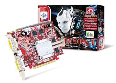 MSI RX1650XT-T2D256EZ graphics card GDDR3
