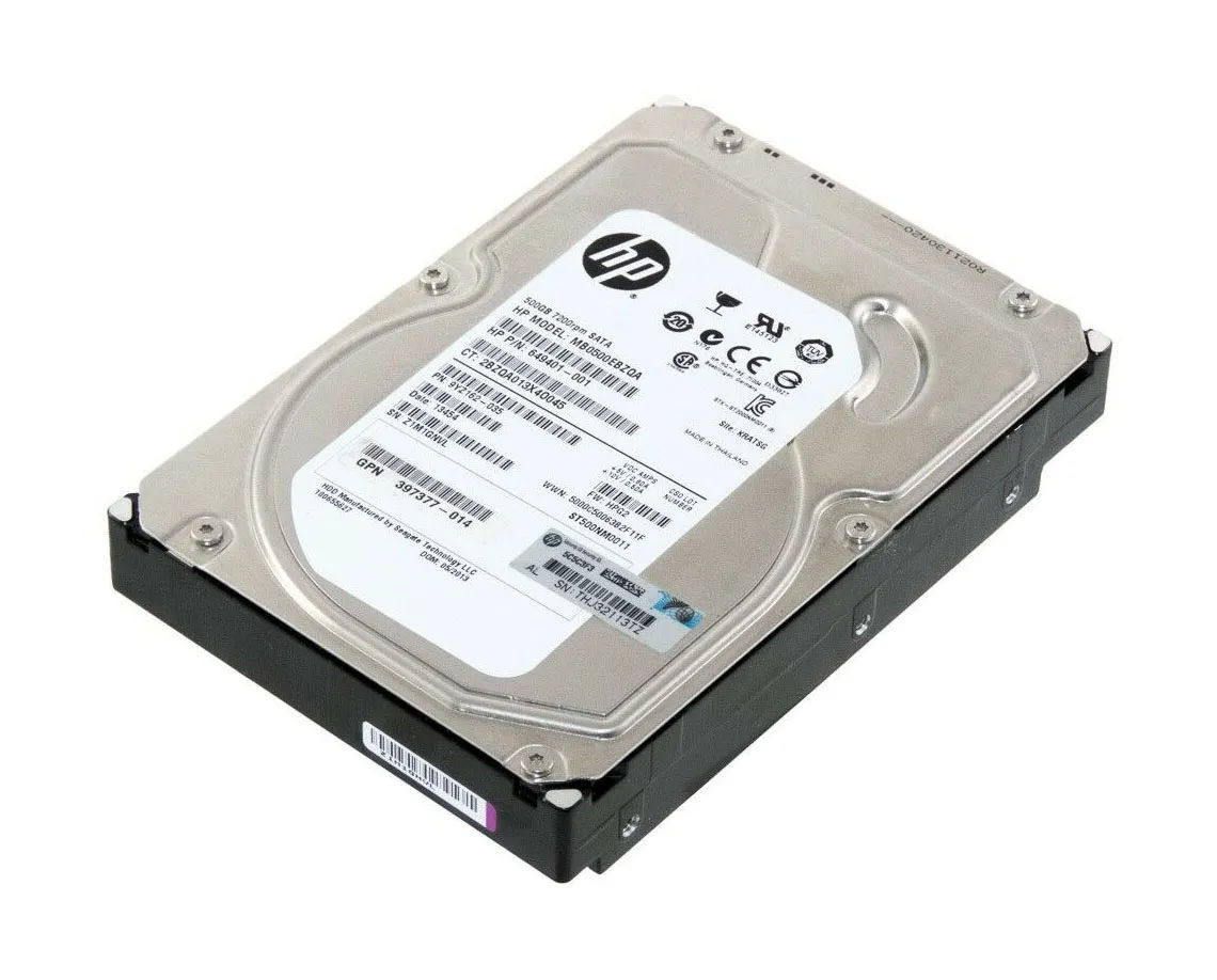 649401-001 - HP 500GB 7200RPM SATA 3Gb/s 3.5-in Hard Drive
