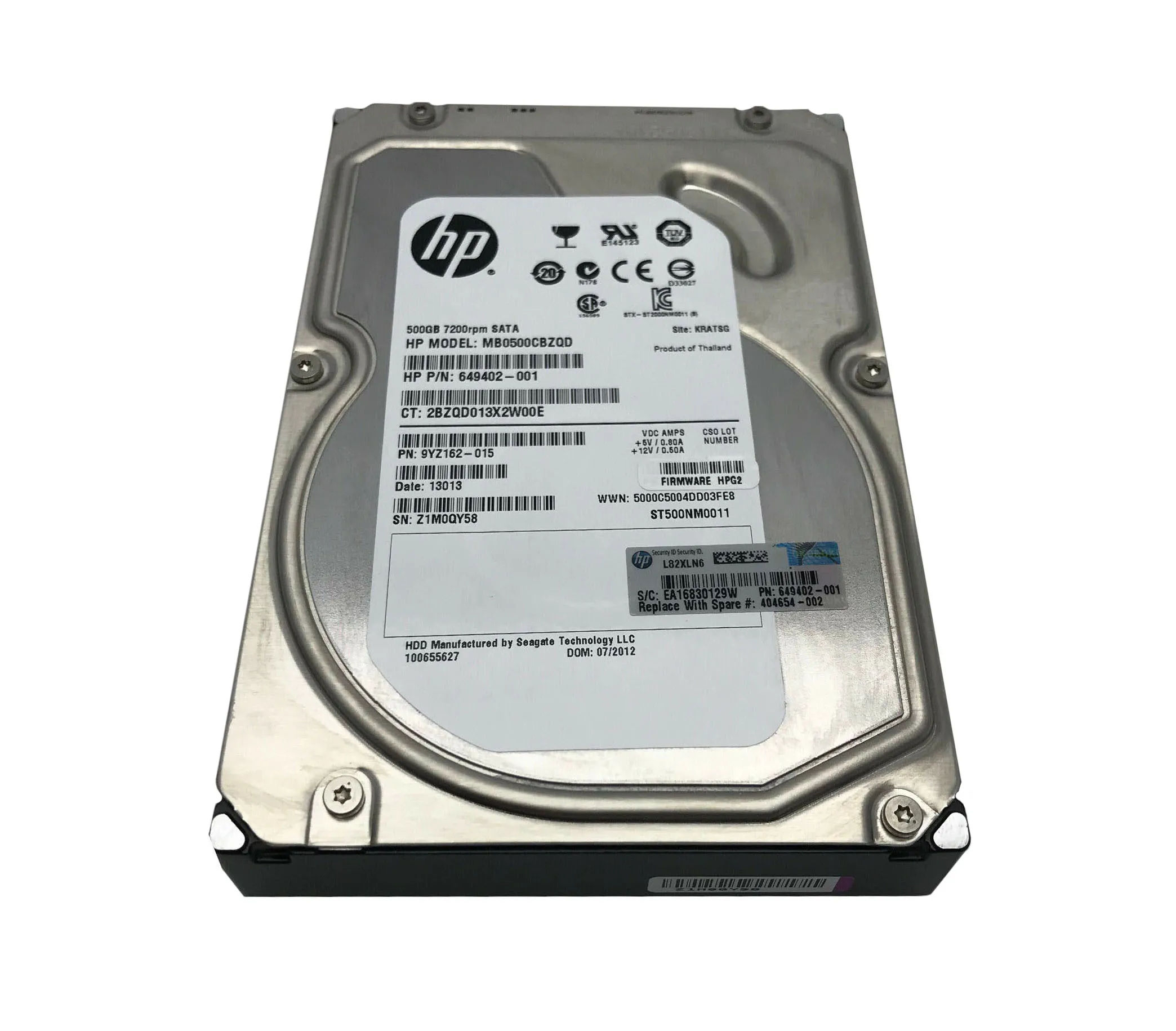 649402-001 - HP 500GB 7200RPM SATA 1.5Gb/s 3.5-in Hard Drive