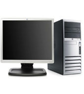 HP Compaq dc7600 Convertibe Minitower PC (RB951ET) and 19" Monitor