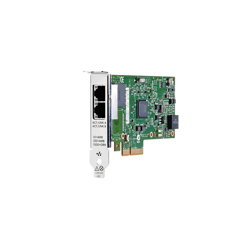 652497-B21, HPE 361T Network Adapter, 2x1GbE/PCIe x4/Low Profile