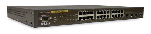 D-Link 24-Port 10/100/1000Mbps Copper Gigabit Managed Switch + 4 Mini GBIC ports