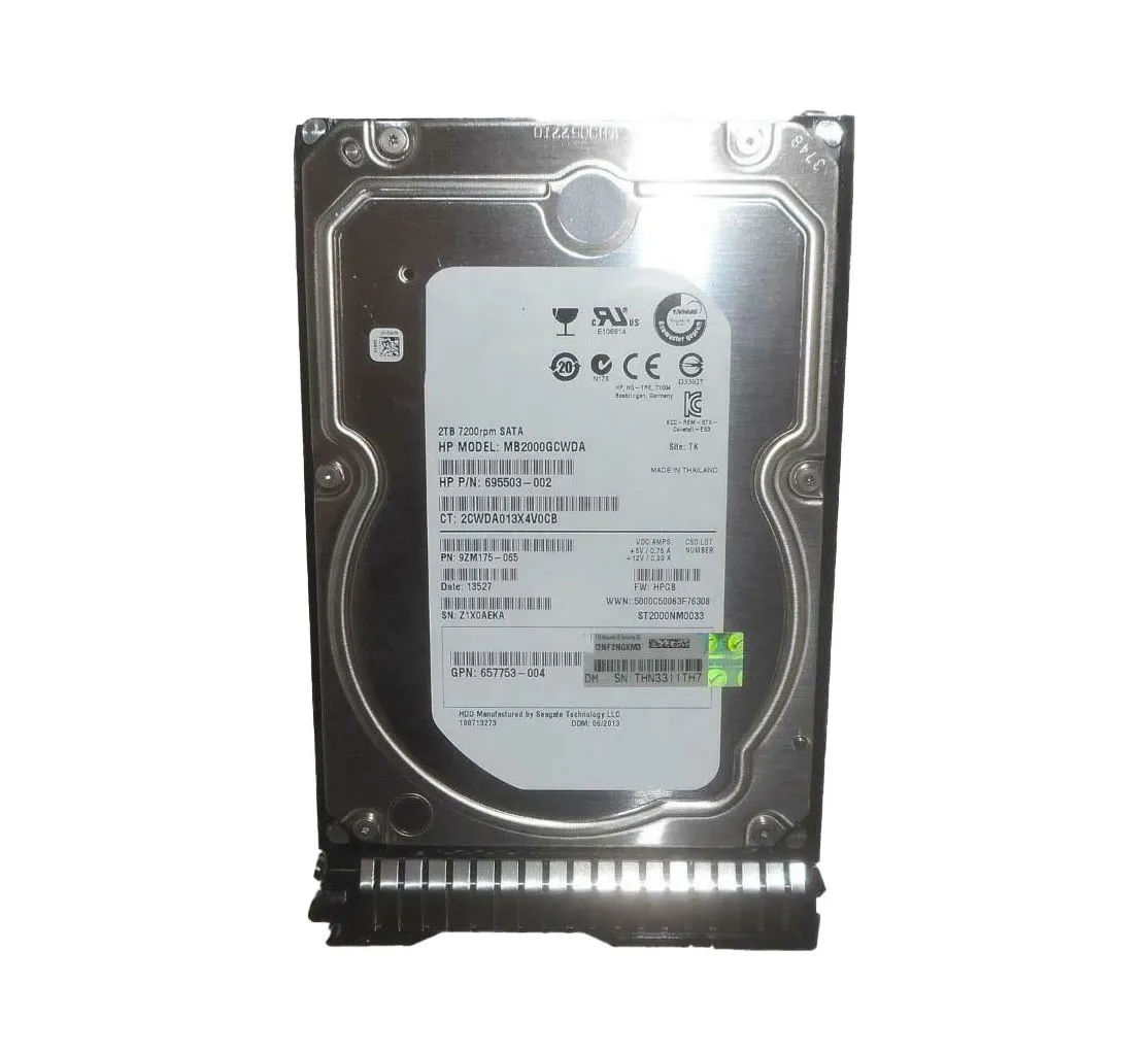 657753-004 - HP 2TB 7200RPM SATA 6Gb/s 3.5-in Hard Drive