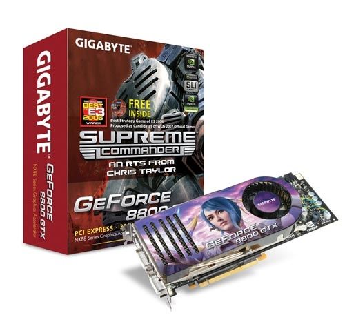 GIGABYTE GV-NX88X768H-RH 8800 GTX 768Mb DDR3