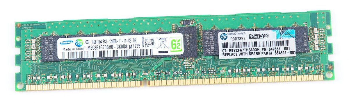 664691-001 - HP 8GB DDR3 1600MHz ECC RDIMM 1.5V 240-Pin Memory Module