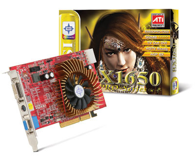 MSI Radeon X1650PRO - AGP8x Graphic card 512MB Radeon X1650 Pro GDDR2