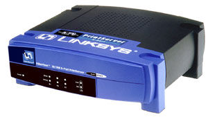 Linksys EtherFast® 3-Port 10/100 PrintServer print server Ethernet LAN