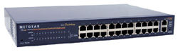 NETGEAR Switch w 24 x 10/100, 2 x Gigabit ports Managed