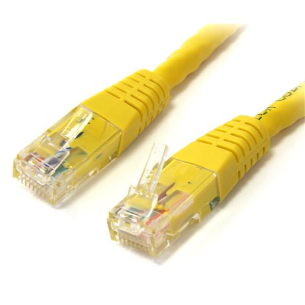 StarTech.com 10 ft Cat 6 Yellow Molded Gigabit Crossover RJ45 UTP Cat6 Patch Cable