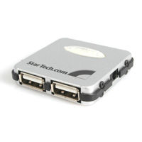 StarTech.com 4 Port Mini USB 2.0 Hub 480 Mbit/s Silver