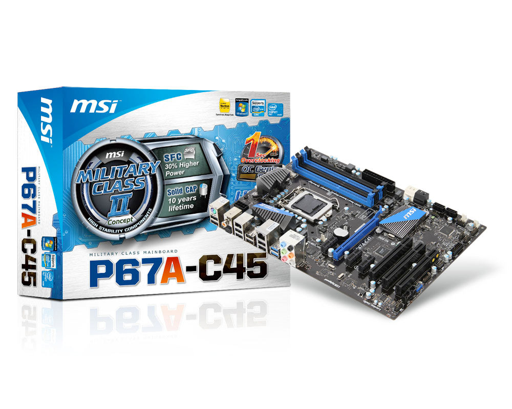 MSI P67A-C45 LGA 1155 (Socket H2) ATX