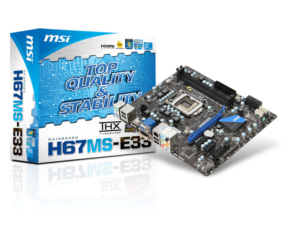 MSI H67MS-E33 motherboard LGA 1155 (Socket H2) micro ATX