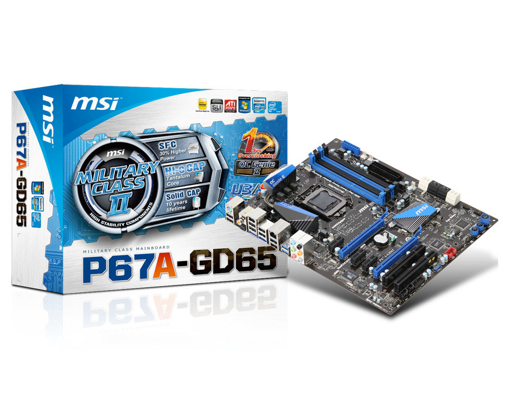 MSI P67A-GD65 LGA 1155 (Socket H2) ATX
