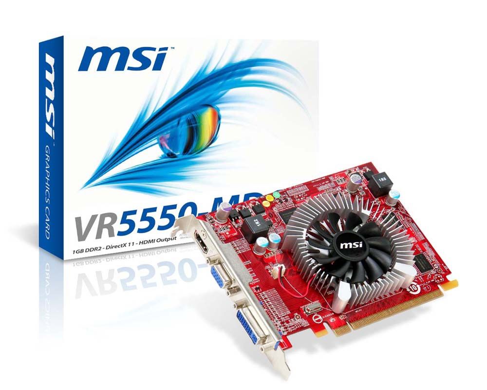 MSI VR5550-MD1G graphics card AMD 1 GB GDDR2