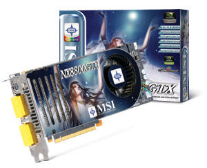 MSI NX8800GTX 768M OC GeForce 8800 GTX GDDR3
