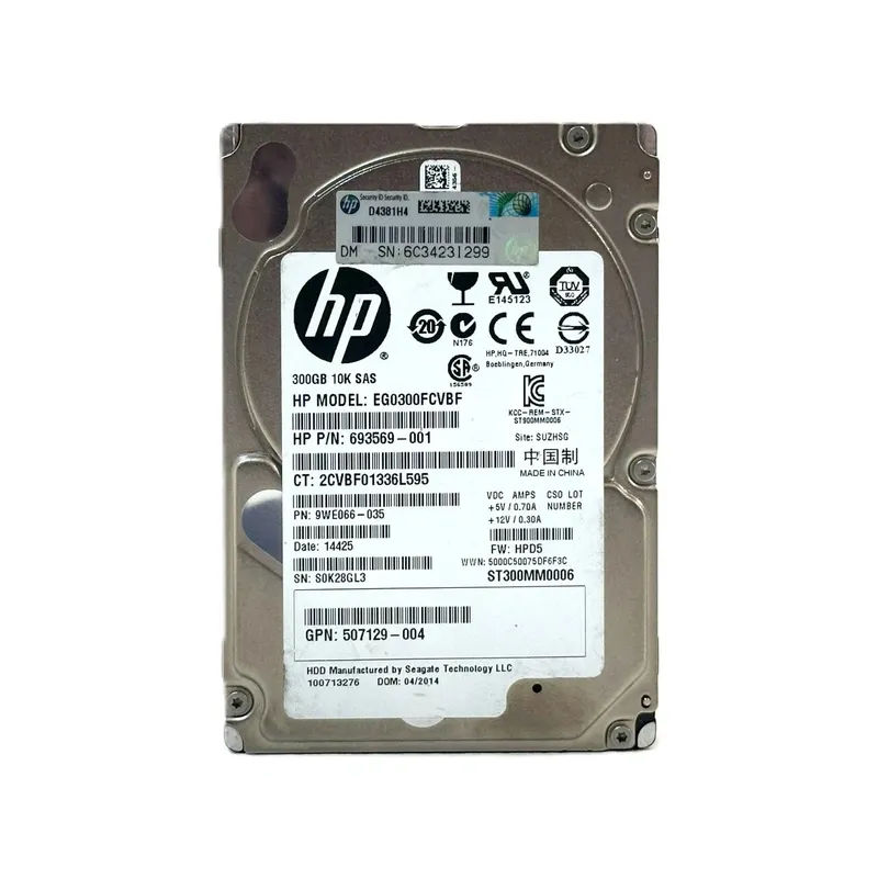693569-001 - HPE 300GB 10000RPM SAS 2.5-Inch Hard Drive