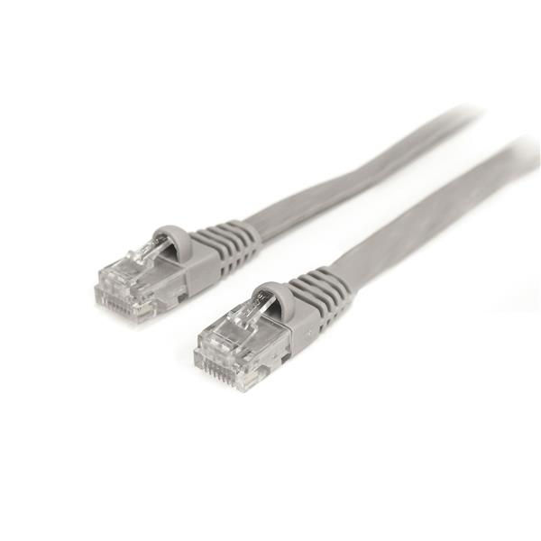StarTech.com 6 ft Gray Flat Molded RJ45 UTP Cat 5e Patch Cable - 6ft Patch Cord