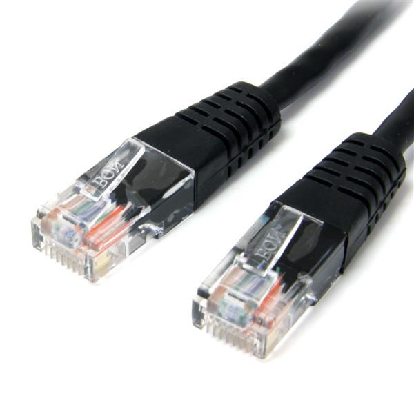 StarTech.com 35 ft Cat5e Black Molded RJ45 UTP Cat 5e Patch Cable - 35ft Patch Cord