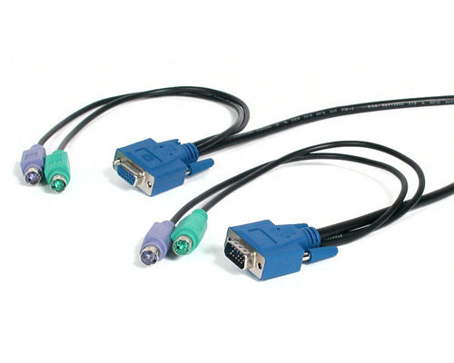 StarTech.com 25 ft. PS/2 Ultra-Thin 3-in-1 KVM cable Black 7.62 m