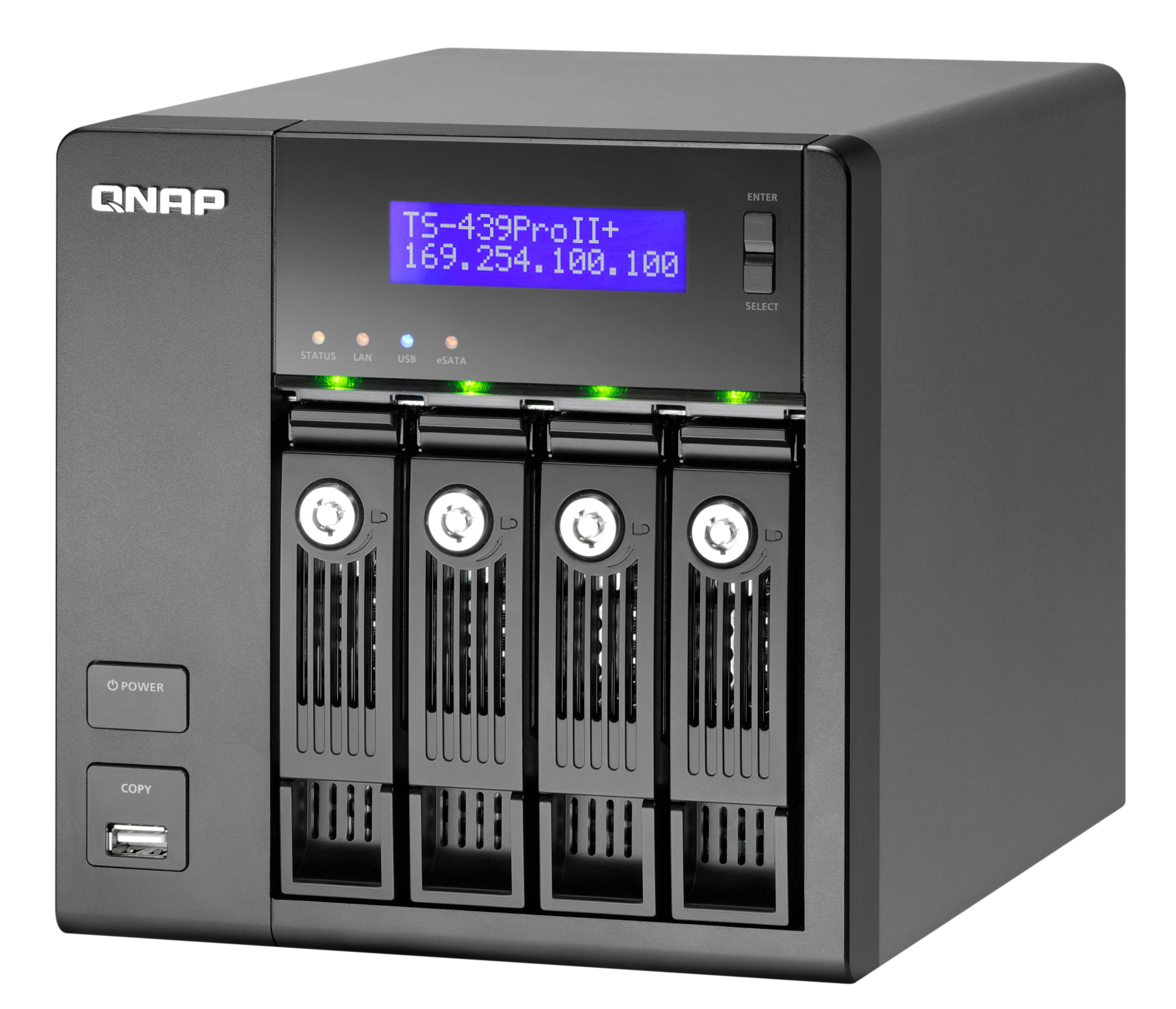 QNAP TS-439 Pro II+ 8TB Tower Intel Atom® D525 1 GB