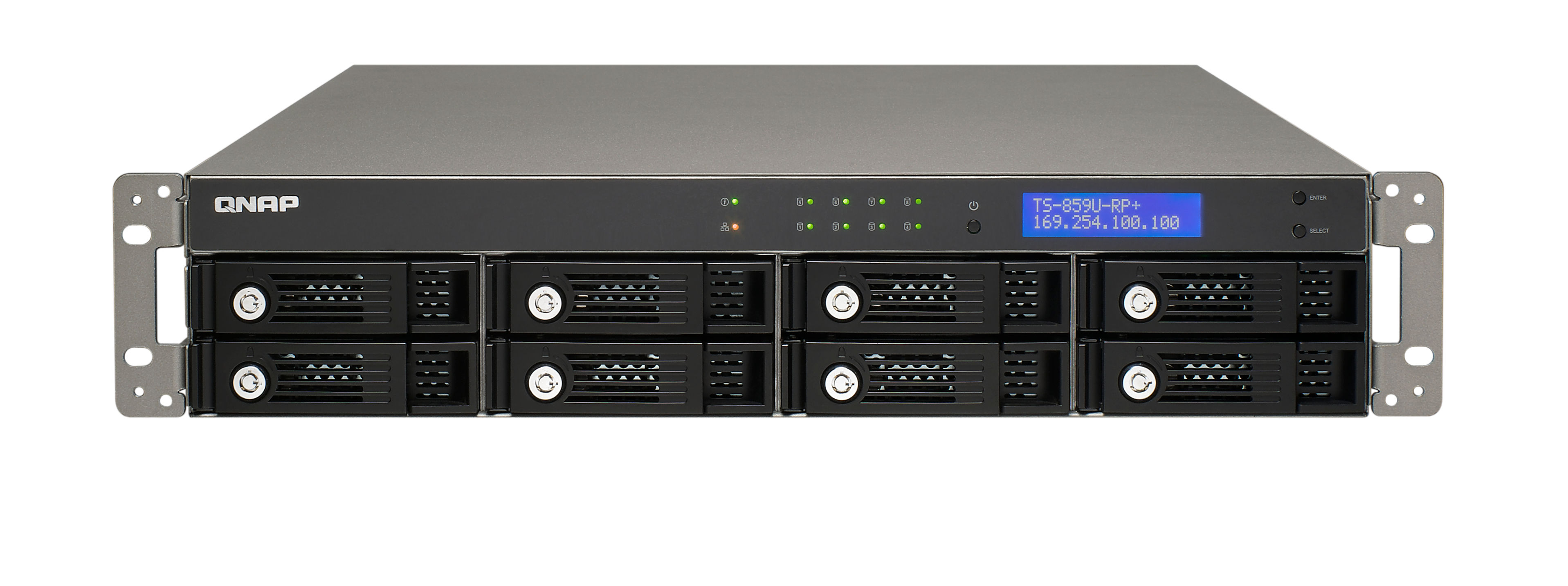 QNAP TS-859U-RP+ Intel Atom® D525 1 GB 8.192 TB Linux