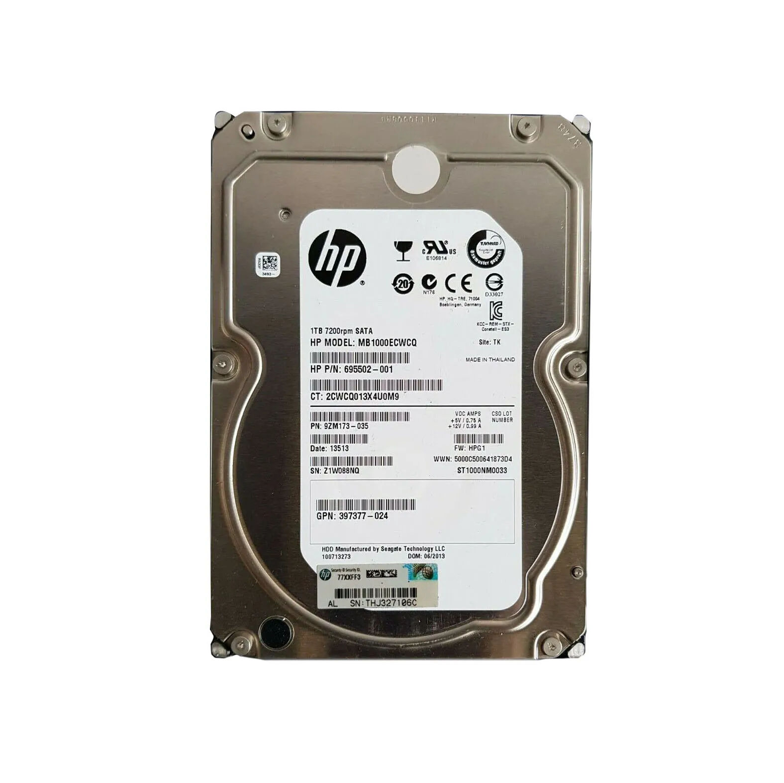 695502-001 - HP 1TB 7200RPM SATA 3Gb/s 3.5-in Hard Drive