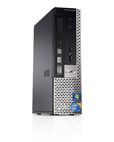 DELL OptiPlex 780 USFF Intel® Core™2 Duo E8400 2 GB DDR3-SDRAM 160 GB Intel® GMA X4500 Windows 7 Professional PC Black