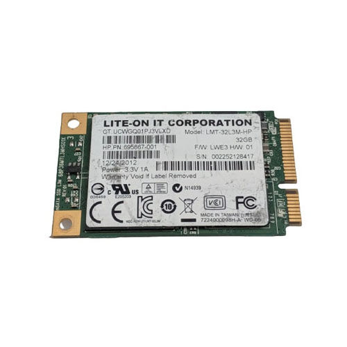 695867-001 - HP 32GB 2.5 inch MLC 6Gb/s mSATA Solid State Drive