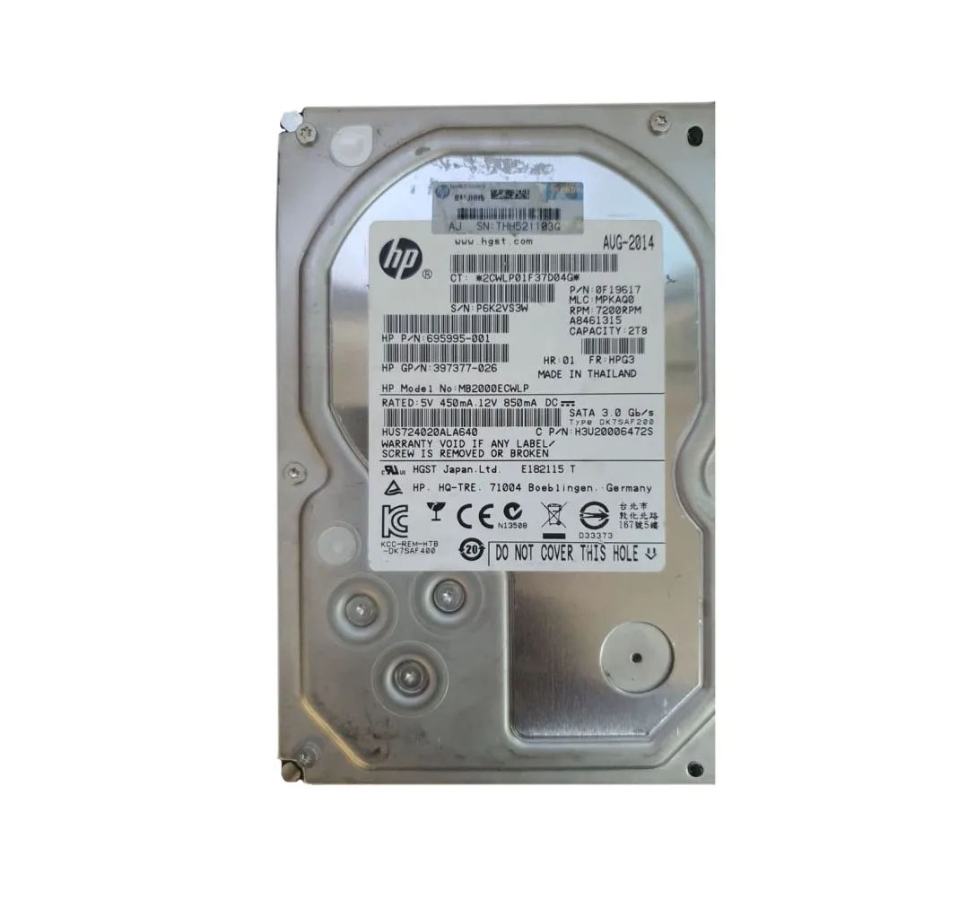 695995-001 - HP 2TB 7200RPM SATA 3Gb/s 3.5-in Hard Drive