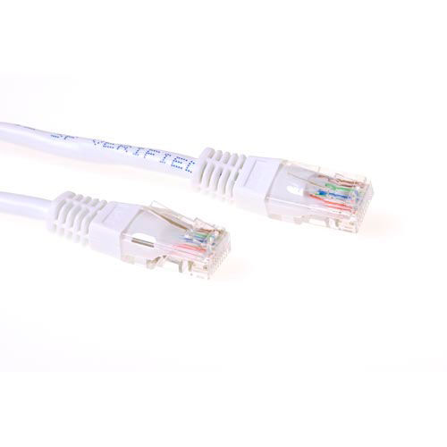 ACT White 5 meter U/UTP CAT5E patch cable with RJ45 connectors