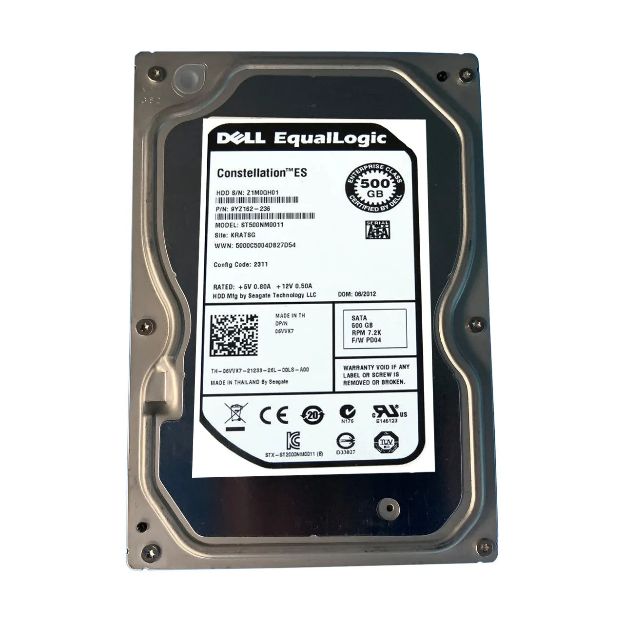6VVK7 - Dell 500GB 7200RPM SATA 6Gb/s 3.5-in Hard Drive