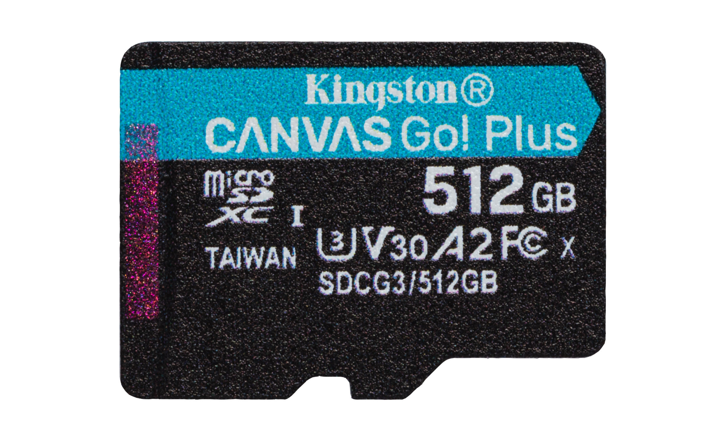 Kingston Technology 512GB microSDXC Canvas Go Plus 170R A2 U3 V30 Single Pack w/o ADP