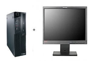 Lenovo ThinkCentre M90 + ThinkVision L1711p Intel® Core™ i3 i3-530 2 GB DDR3-SDRAM 320 GB Windows 7 Professional SFF PC Black