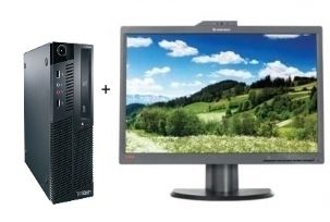 Lenovo ThinkCentre M90 + ThinkVision L2251x Intel® Core™ i3 i3-530 2 GB DDR3-SDRAM 320 GB Windows 7 Professional SFF PC Black