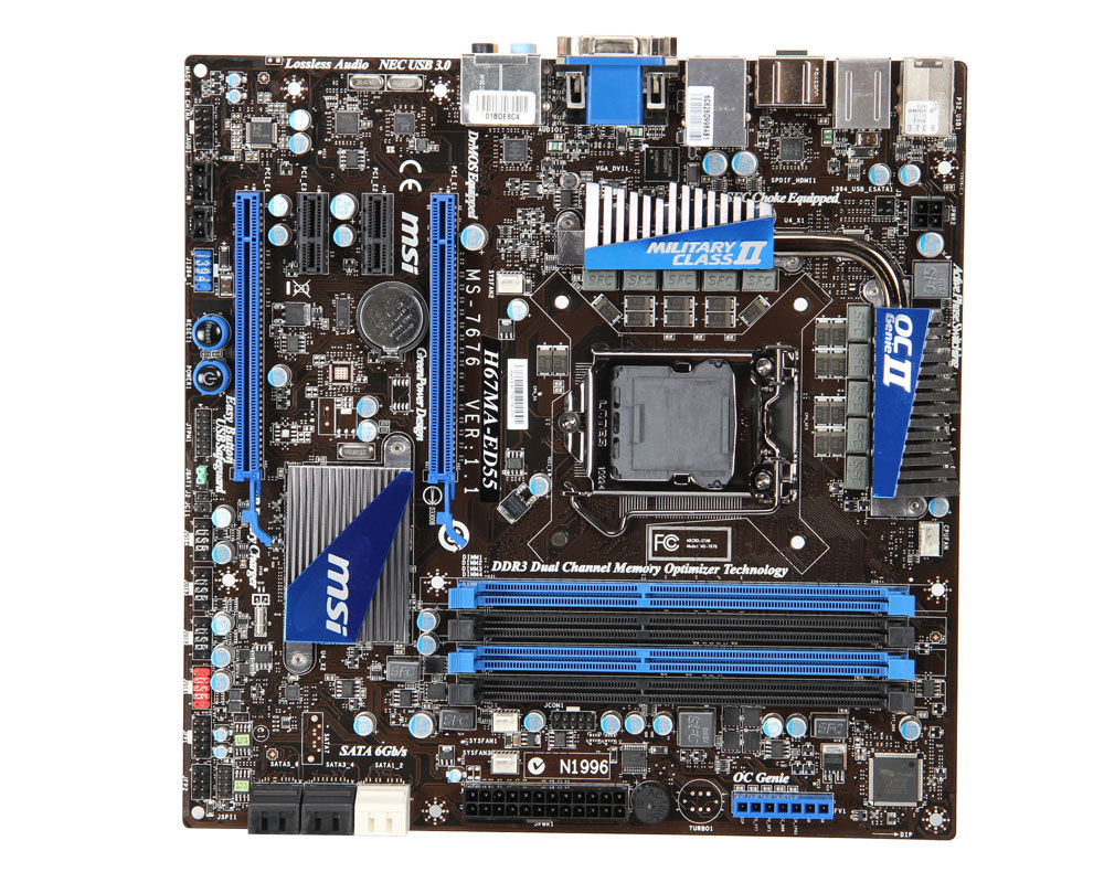 MSI H67MA-ED55 motherboard LGA 1155 (Socket H2) micro ATX