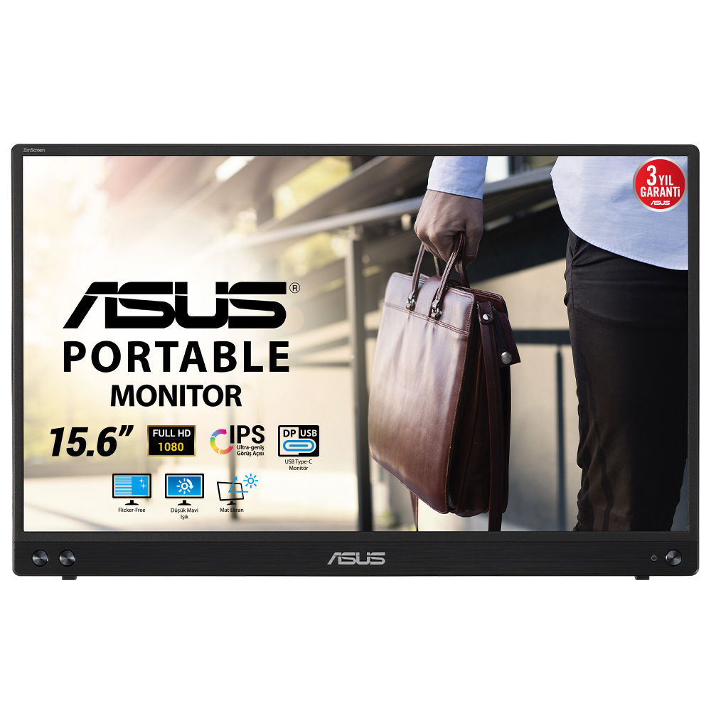ASUS MB16ACV computer monitor 39.6 cm (15.6") 1920 x 1080 pixels Full HD LED Black