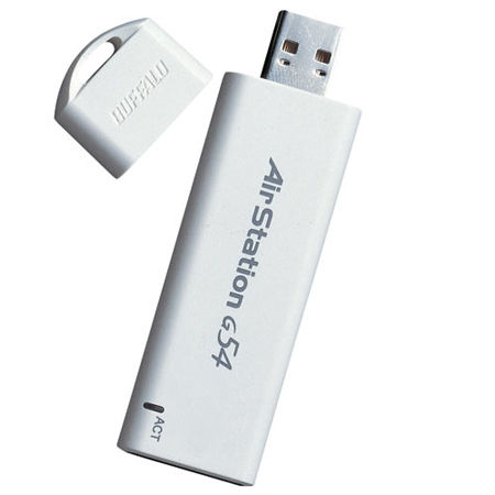 Buffalo Wireless-G Keychain USB 2.0 Adapter with Auto Installation 54 Mbit/s