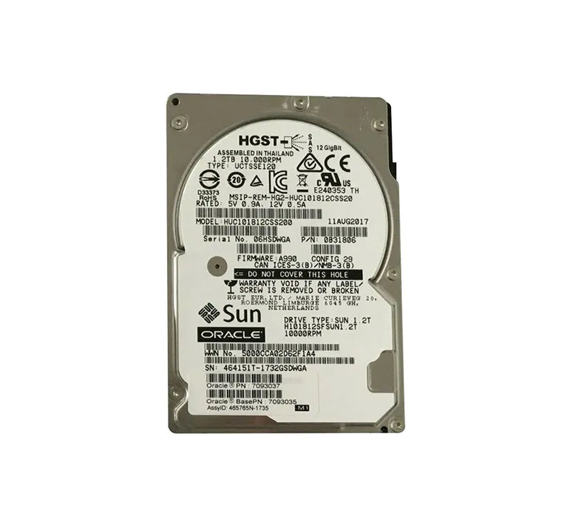 7093037 - Sun 1.2TB 10000RPM SAS 12Gb/s 2.5-in Hard Drive