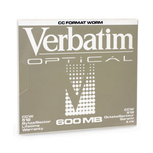 Verbatim 600MB Write-Once MO Disk Magneto optical disk