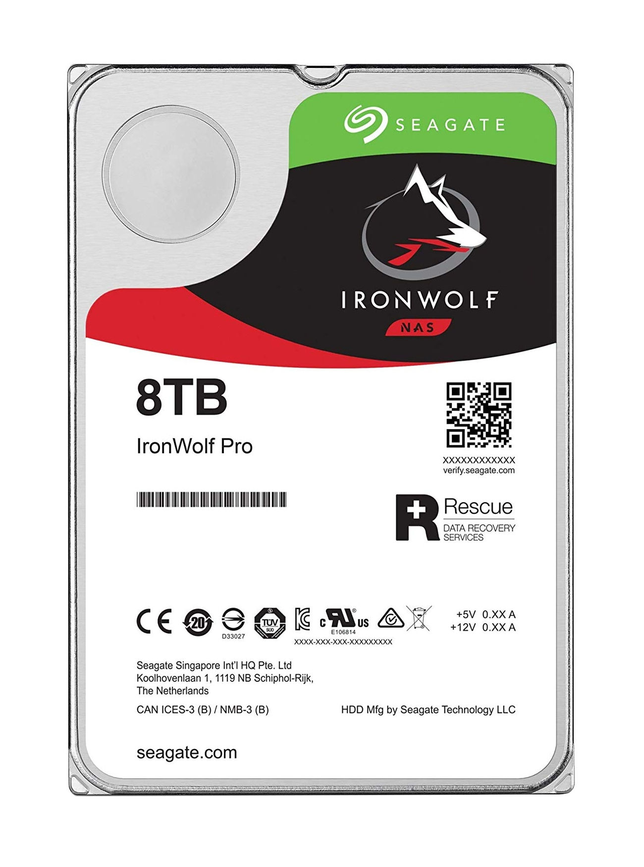 Seagate IronWolf Pro ST8000NE001 internal hard drive 8 TB 7200 RPM 256 MB 3.5" Serial ATA III
