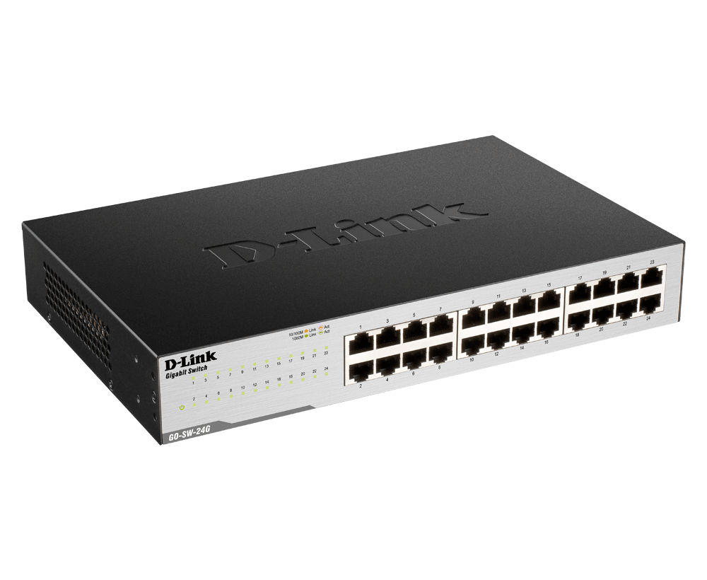 D-Link GO-SW-24G network switch Unmanaged Gigabit Ethernet (10/100/1000) Black
